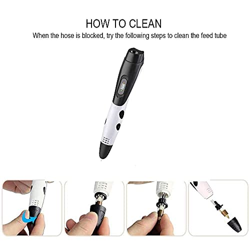 Caneta 3D, Caneta de impressão 3D com filamento PLA de 12 cores, Caneta de desenho 3D com tela LCD,