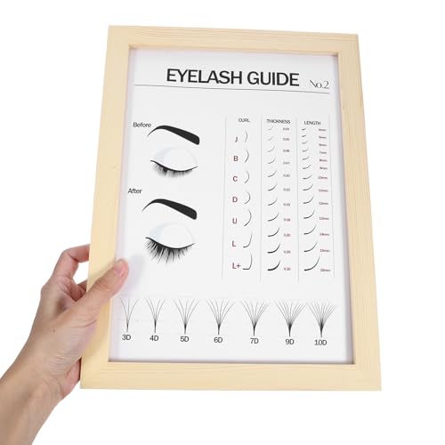 Panneau d'affichage elegant pour extension de cils de table guide decoratif en bois noble - 4