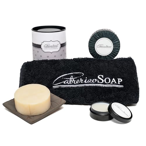CABRERIZO SOAP® Cuida tu piel - Skincare Kit Completo: 2 Jabones faciales ácido salicílico y Karité, 1 Bálsamo hidratante Antibacterial y antiséptico, Jabón cara acné y dermatitis, Limpiador facial