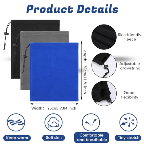 Handepo 75 Pcs Winter Fleece Neck Warmer Gaiter Windproof Scarf Mask Cover Warm Gaiter with Drawstring for Ski Men Women3