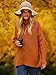 ANRABESS Women's Long Sleeve Turtle Neck Knitted Oversized Pullover Sweater High-Low Hem Rust