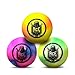ACE HOCKEY Rainbow Street Hockey Balls - 3-Pack with Mesh Bag - No-Bounce Outdoor Play PVC Balls for Street, Roller & DEK Hockey - Official Size 2 5/8