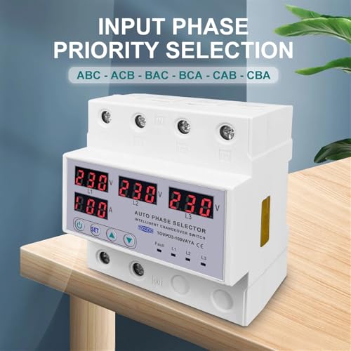 Relais de protection de courant 100A triphasé 3P+N pour rail DIN