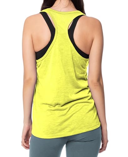 Image of Sexy Basics Women's Everyday Flowy Burnout Slub Racer Back Tanks | Active Workout Tops | Multi Packs & Colors