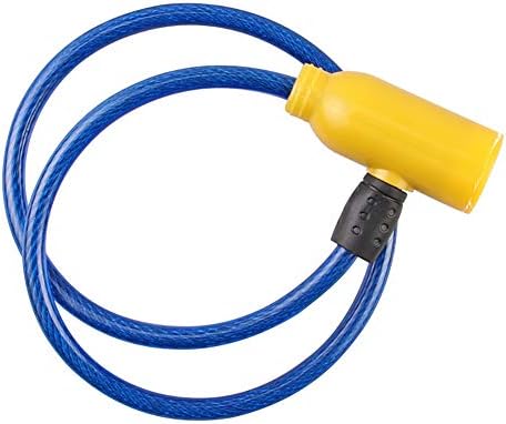 LEAQU Portable Anti-Theft Scooter Bike Wire Lock, Sports Mountain Road Bicycle Safety Steel Heavy Duty Wire Lock with 2 Keys Blue