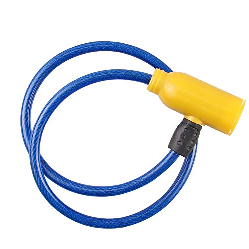 Leaqu Portable Anti-Theft Scooter Bike Wire Lock, Sports Mountain Road Bicycle Safety Steel Heavy Duty Wire Lock With 2 Keys Blue #TOP3