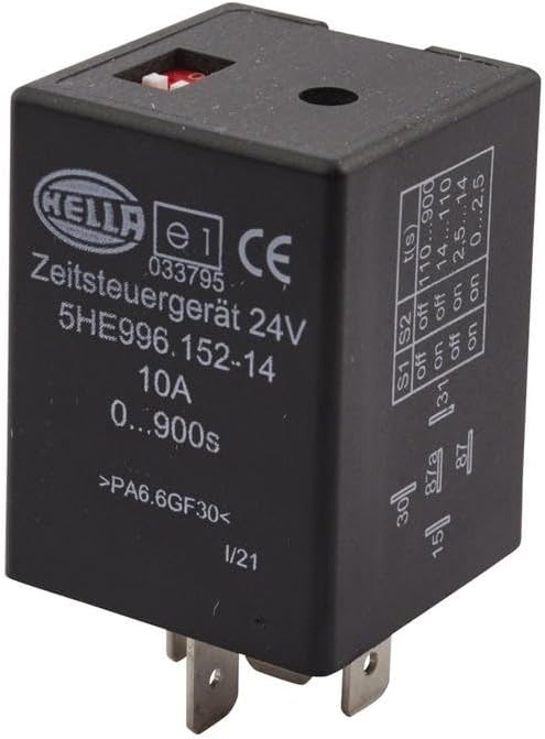 HELLA 5HE 996 152-141 Time Relay - 24V - Number of Connections: 5 - Changer