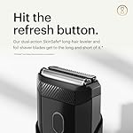 MANSCAPED® The Handyman™ Compact Face Shaver – Portable Men’s Travel Facial Hair Groomer, USB-C Rechargeable Razor, Electric Foil Face Shaver, Waterproof, Cordless, Dual-Action SkinSafe® Foil Blades - Image 4