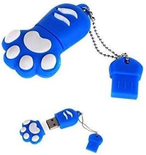 Aarntech （Tm）premium Blue "Paw" USB Flash Memory Drive 16gb