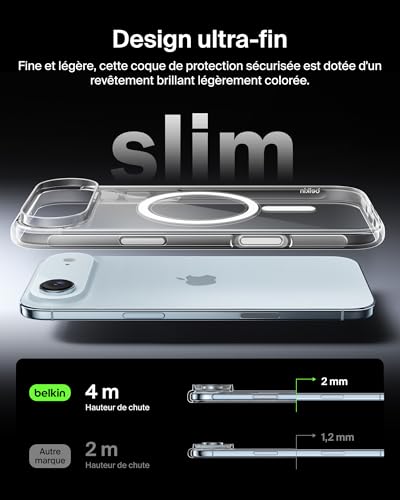 Coque BELKIN iPhone 17 Air TPU‑PC Grip antidérapant - vue 8