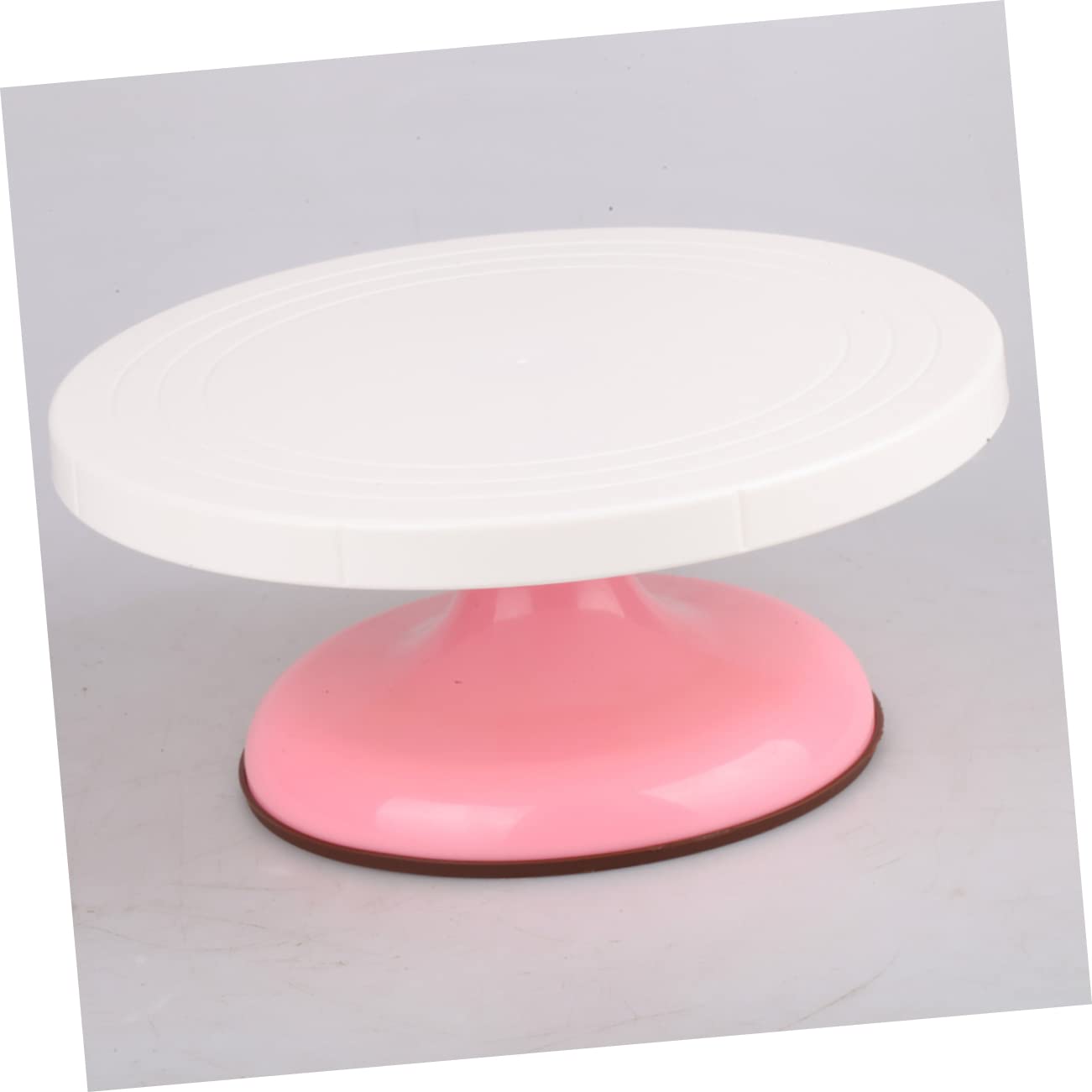 GLEAVI Plato Giratorio para Tartas Redondo Rosa, Suministros para Hornear, Material Duradero, Rotación 360 Grados, Adecuado para Decoración de Pasteles en Hogar y Repostería