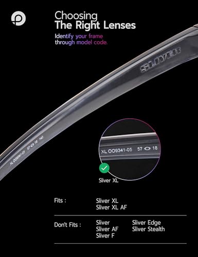 Image of Replacement Lenses for Oakley Sliver XL OO9341 57mm Sunglass - Precision Fit, UV Block & Impact Resistant