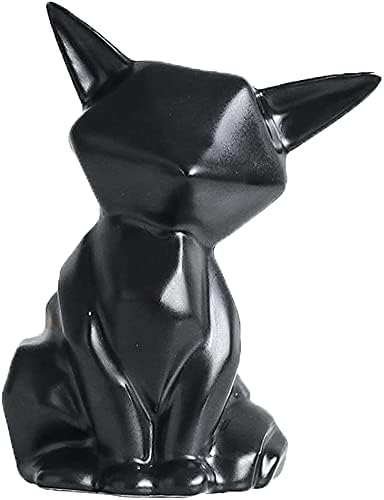 Estatua Decorativa de Gato de Cerámica Negra S miniatura 2