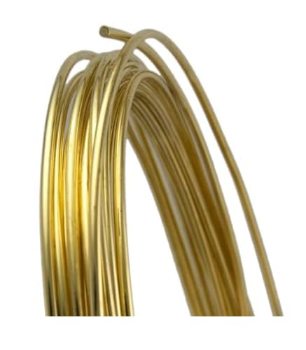 Brass Wire - Different Gauges - Golden Wire for Jewellery - DIY Jewellery & Artistic - Imitation Jewellery Part (1, 12 GAUGE (2 METERS))-image-2