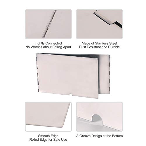 Redcamp Folding Stainless Steel Stove Windscreen, Camping Stove Windshield Butane Burner Windshield For Hiking, Outdoor, Backpacking #TOP3