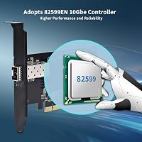 10Gbe PCI-E NIC mit 82599EN(X520-DA1) Controller, 10Gb Single Port SFP+ Netzwerkkarte, GiGaPlus 10Gbps PCI Express Ethernet LAN Adapter, Unterstützt Windows/Windows Server/VMware – Ansicht 6