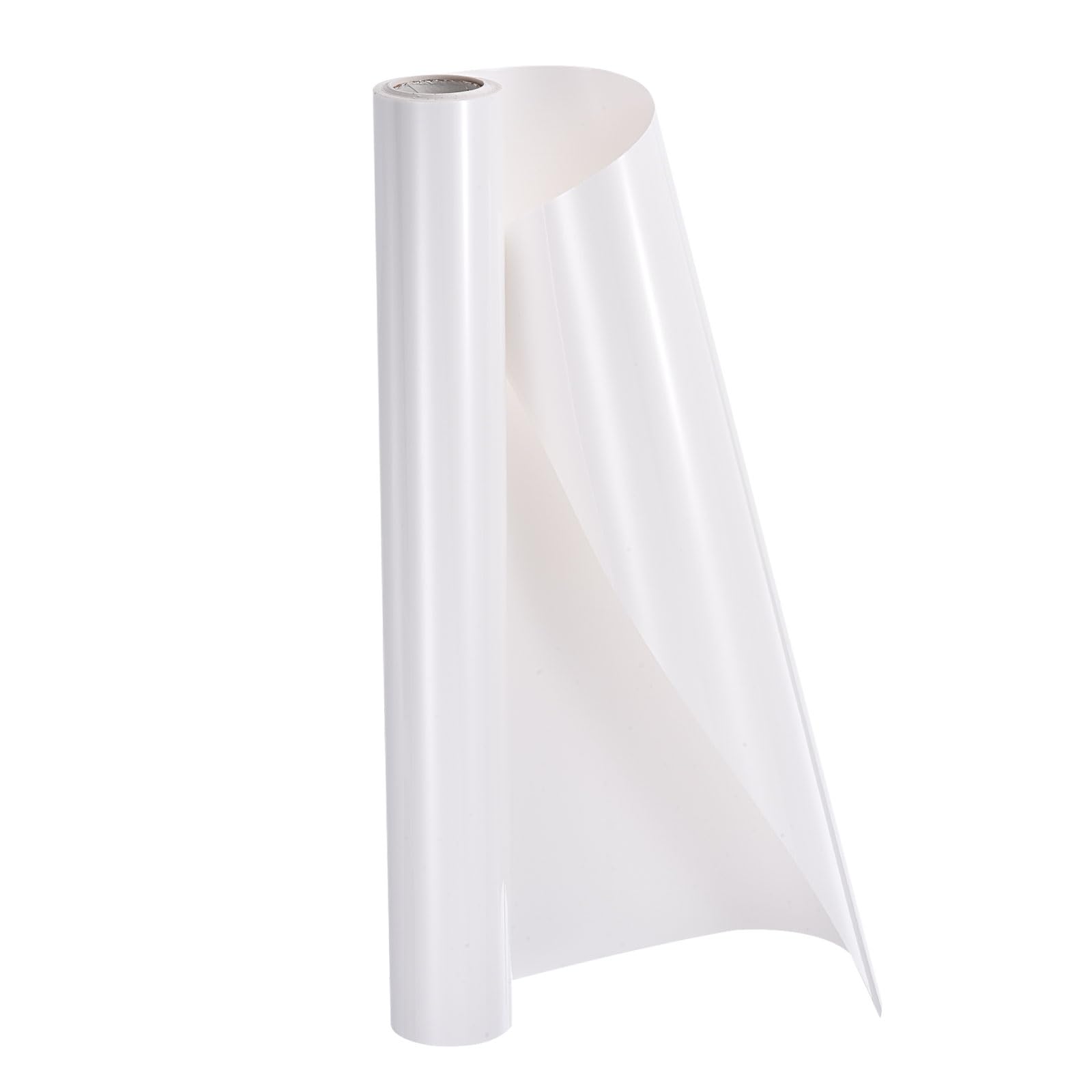 sourcing map HTV Heat Transfer Vinyl 12" x 8.5ft Roll PVC White Iron on Vinyl for All Cutter Machine, Easy to Cut & Weed