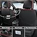 Coverado Car Seat Covers Full Set, Black Redline Seat Covers for Cars, Automotive Seat Covers, Waterproof Nappa Leather Front Seats and Back Car Seat Protector, Universal Fit for Most Cars SUV Trucks