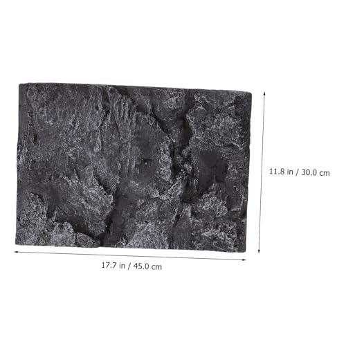 Fondo negro para tanque de reptiles y tortugas acuáticas con relieve 3D 3