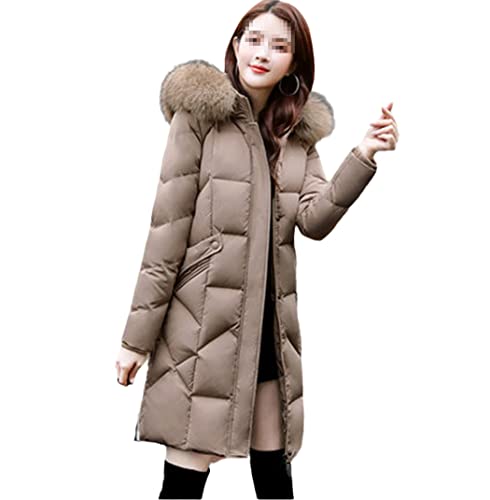 Manteau d'hiver pour femme épais en duvet kaki FULBHPRINT pour la ville