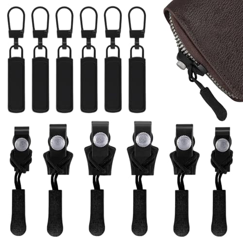 Kit de reparación de cremallera genérico – Kit de recambio de metal | Set of 12 Quick Release Zipper Instant Tool for Repair | 3 Different Sizes Zipper Pull Replacement Beginners-Friendly for Travel Kit de reparación de cremallera genérico – Kit de recambio de metal | Set of 12 Quick Release Zipper Instant Tool for Repair | 3 Different Sizes Zipper Pull Replacement Beginners-Friendly for Travel