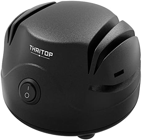 THRITOP 3 in 1 Electric Knife Sharpener Tool, Knife Sharpener System Kitchen Sharpening Machine for Knives Scissors & Screwdrivers,40W, Black