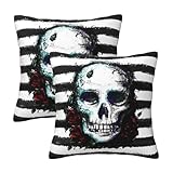 coussins avec tete de mort Tissu de haute qualité : nos housses de coussin tête de mort aquarelle (sans rembourrage) sont fabriquées en tissu de haute qualité, doux et confortable. Ces housses de coussin sont parfaites pour ajouter une touche de confort et de style à votre décoration d'intérieur