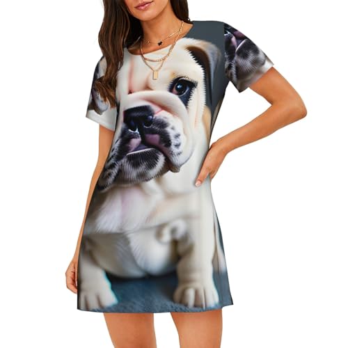 Robe de nuit chiot et bouledogue pour vos soirées cocooning