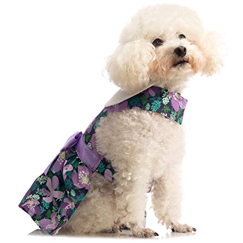 Hollypet Puppy Clothes Dog Cat Flower Pet Dress for Dogs and Cats Doggie Outfits Birthday Party Ribon Costumes, Purple… - Image 6