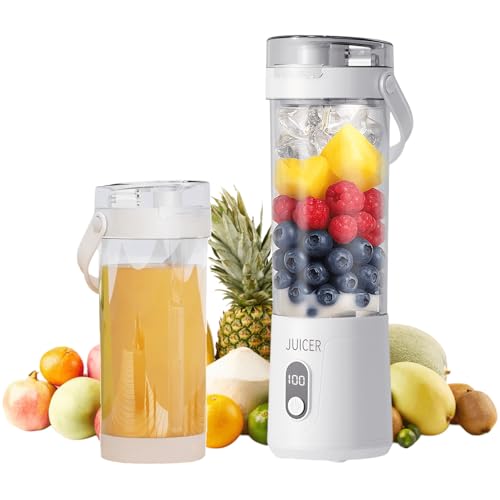 SPEHKAOO Licuadora inalámbrica portátil personal para batidos, batidos y jugos, mini mezclador recargable USB-C de 21 onzas con tapa adicional para viajes, oficina, gimnasio SPEHKAOO Licuadora inalámbrica portátil personal para batidos, batidos y jugos, mini mezclador recargable USB-C de 21 onzas con tapa adicional para viajes, oficina, gimnasio