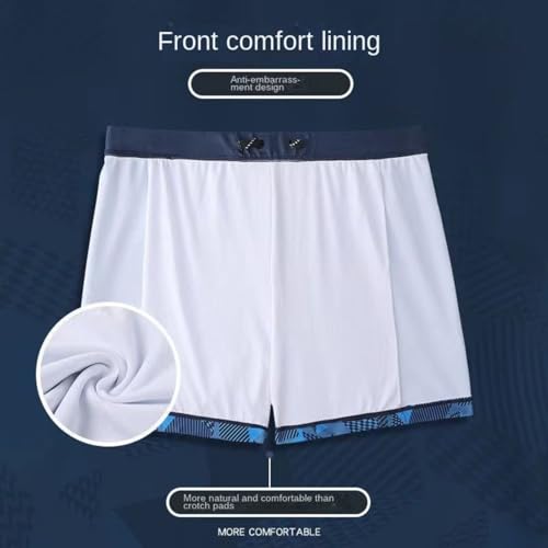 Men's Quick Drying Swim Trunks Polyester Fiber Printed Beach Shorts for Swimming, Surfing, and Water Sports(Grey,XX-Large)4