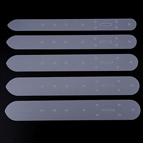 5Pcs Translucent Belt Buckle Holes Templates Leather Punching Craft Module DIY Tool