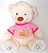 Bimar Peluche Oso Jersey Brillo Luna 45 cm, Multicolor, Rosa
