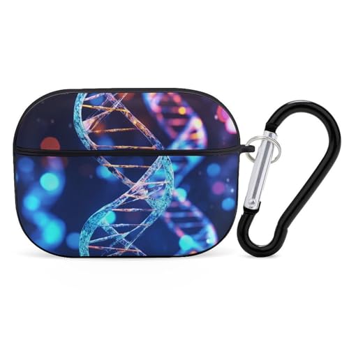 Airpod Pro ��2����/��1���� DNA Genetic Helix �P�[�X�J�o�[ �ϏՌ��ی�P�[�X �L�[�`�F�[�������O�t�� ���h�~ �n�[�h PC �t���h���b�v �w�b�h�t�H���P�[�X �j�����p �u���b�N