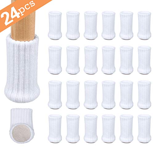 Ezprotekt 24PCS Chair Leg Socks High Elastic Furniture Socks Furniture Pads Chair Leg
