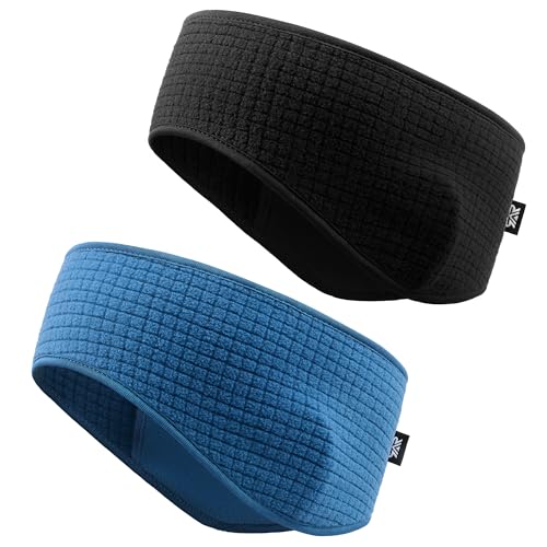 LONGLONG 2 Pack Winter Ear Warmers for Women Men | Moisture Wicking Fleece Earmuff Headbands-Cold Weather Running Ski Cycling