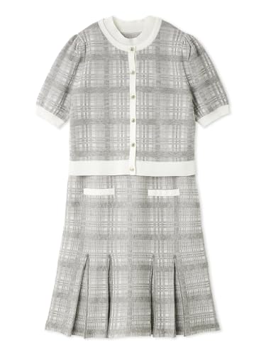 [�Z���t�H�[�h] �`�F�b�N�W���J�[�h�j�b�g�����s�[�X�Z�b�g CWNO262009 ���f�B�[�X GRY 36