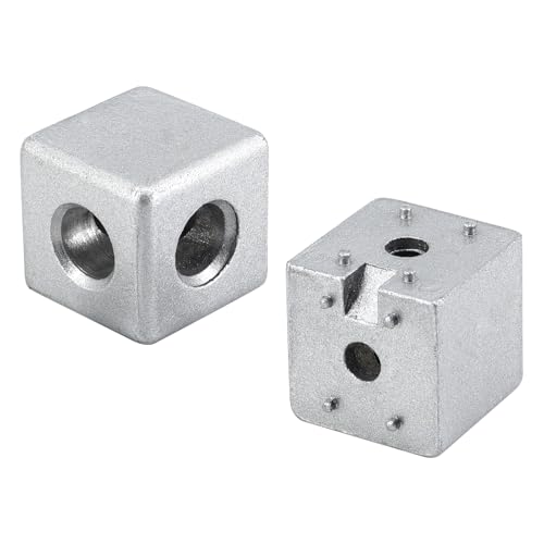 Soporte de esquina en cubo 4040 de aleación de zinc con tornillos para perfil T 3