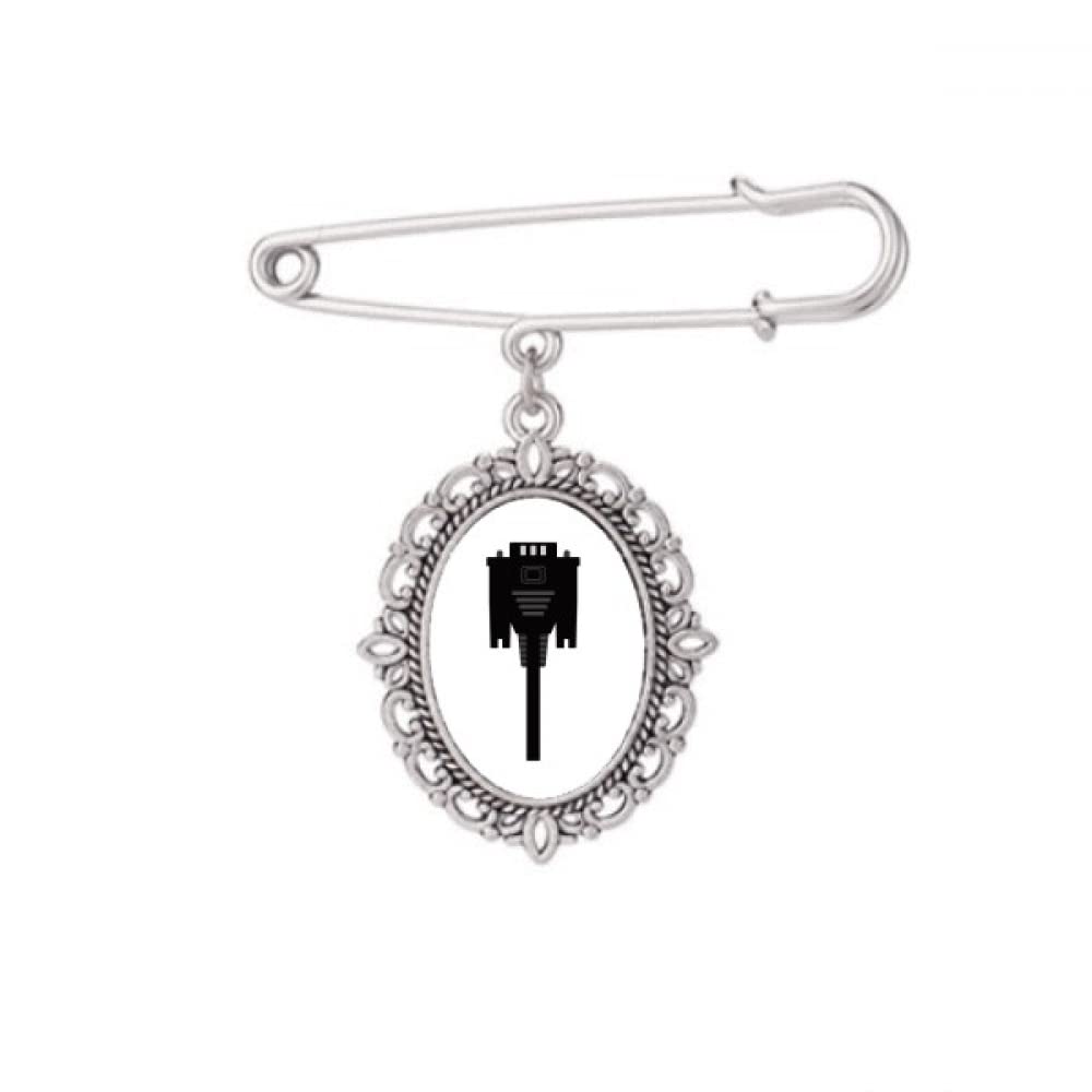 Broche pour écran de présentation support noir de taille M