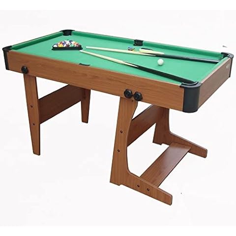 Gamesson Unisex Adult Eton L Foot 4' 6 inch Folding Pool Table and Accessories - Green, L Cover