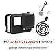 ZLiT Silikon-Schutzhülle für Insta360 Ace, Objektivdeckelabdeckung + Umhängeseil + Silikonschutzhülle für Insta360 Ace Ace Pro Kamera-Hülle (AcePro, Schwarz)