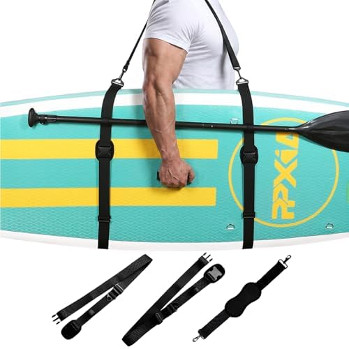PPXIA Paddle Board Carry Strap, Adjustable SUP Carrying Strap Boards, Paddle Board Accessories for Women and Men for Paddleboards, Surfboards, Longboards, Canoe and Kayaks