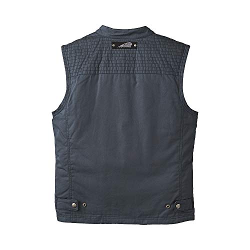 Indian Motorcycle Men's Casual Retro Waxed Cotton Vest, Black - M #TOP1