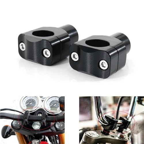 Elevador de manillar de motocicleta custom para vástago de Harley Davidson 2002-2009 7