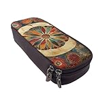 Construction en cuir imperméable de qualité supérieure : fabriquée à partir de cuir synthétique microfibre marron, cette trousse offre une sensation luxueuse avec des propriétés résistantes à l'eau. L'extérieur doux au toucher et les coutures renforcées garantissent une longue durée de vie, protégeant le contenu des rayures et des déversements