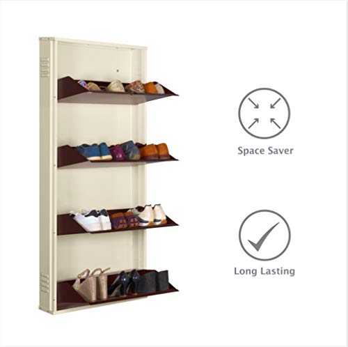 Image of Delite KOM 24 inch Powder Coated 4 Door Steel Shoe Rack