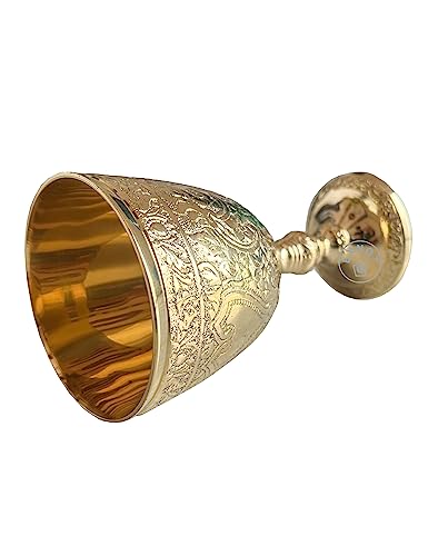 Copa de cáliz vintage de latón para comunión e iglesia católica 8
