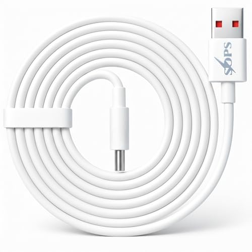 Image of 33W Fast Charging USB A to Type C Cable, 3A High Speed Charging & Data Sync Cable, Premium TPE USB C Charger Cable, Reinforced Connectors, 1 Meter, Compatible with USB Type-C Smartphone, White