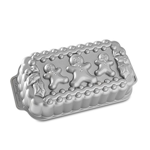 NordicWare 89848 Molde Pan de Jengibre Familia, Aluminio Fundido, Plata