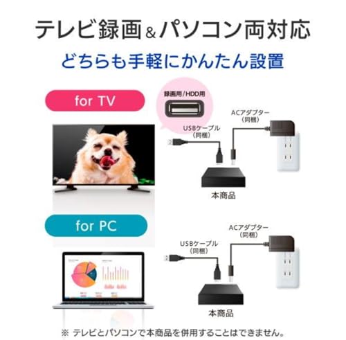 アイ・オー・データ HDD-UTL4KB テレビ録画&パソコン両対応 外付けハードディスク 4TB の商品画像 4